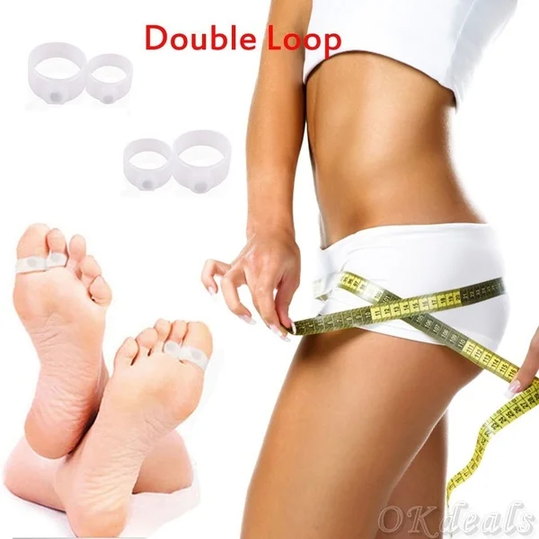 4 шт. = 2 пары силиконовый массажер для ног с магнитным кольцом пальцев сжигание