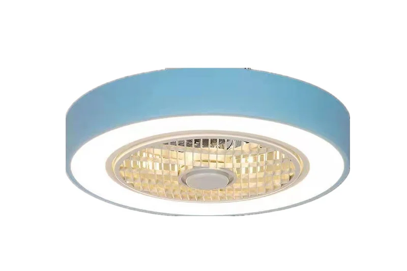 T Modern minimalist white painted iron ceiling fan light crystal decorative acrylic LED lighting dimmable bedroom fan lamp AC220 - Цвет лезвия: T