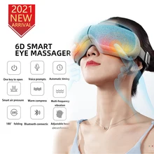 Smart Electric Eye Massager Bluetooth Airbag Vibration Eye Massager 6D Wrinkle Facial Massager Eye Care Massage Instruments Heat