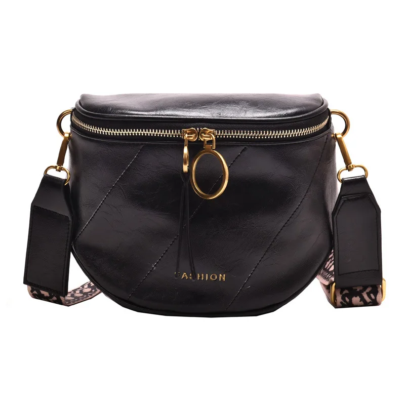 Модные кожаные сумки через плечо для женщин сумка-мессенджер на молнии с кольцом