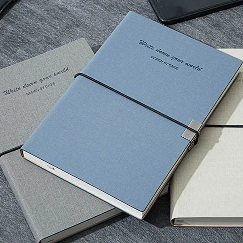 Офисный блокнот А5 с полиуретановой обложкой и ремешком беспроводной