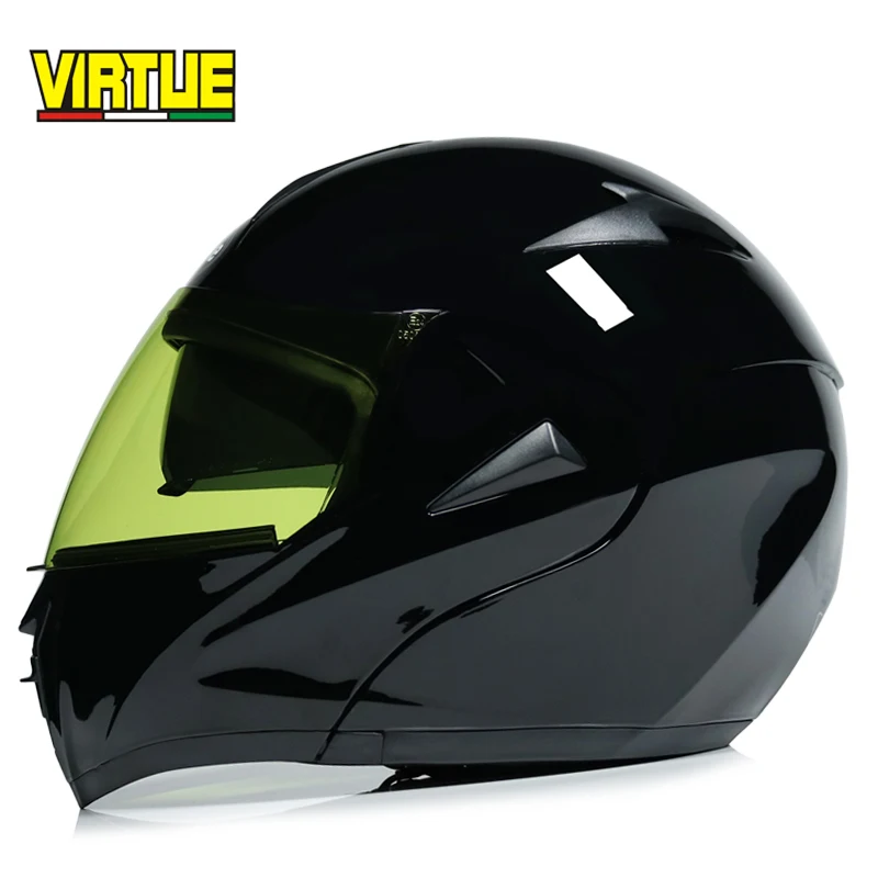 Добродетель мото ciclista флип мото rcycle шлем мужские модульные casco caschi Мото шлем женский capacete двойной объектив - Цвет: e2