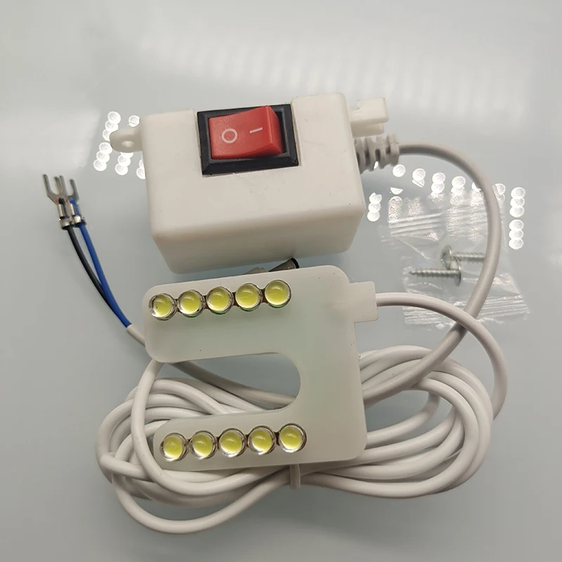 220V 6 LED Tipo U Lamp Sewing Machine Light With Magnetic Mounting Base Switch 6