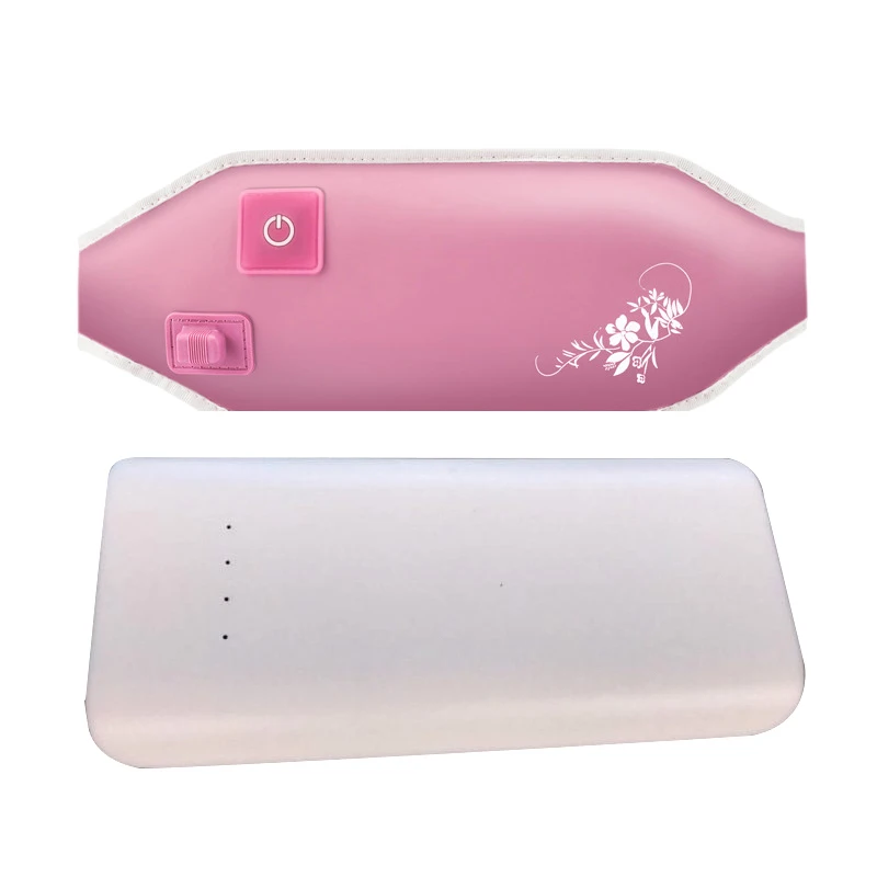 with Mobile Power 1 шт. графена дальняя инфракрасная поддержка живота физиотерапия USB Подогрев матки теплый пояс Женский Менструальный облегчение боли - Цвет: with Mobile Power