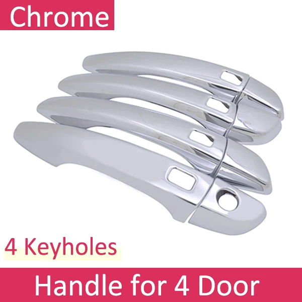 Handle4Keyless Enrty Для peugeot 5008 MK2 Роскошная хромированная дверная ручка, Накладка для внешней отделки, наклейки для автомобильных колпачков, аксессуары для укладки - Название цвета: Handle4Keyless Enrty