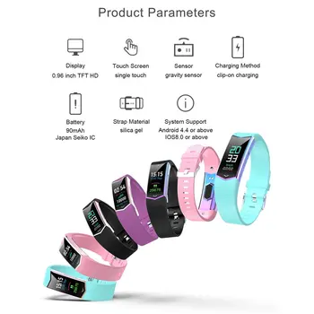 

LV08 Smart Bracelet Men Women Bluetooth Smart Band Blood Pressure Heart Rate Monitor Health Wristband For Huawei Xiaomi
