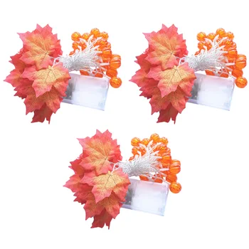

3 Set Decorative Festive Maple Leaf Light String for Bedroom Living Room