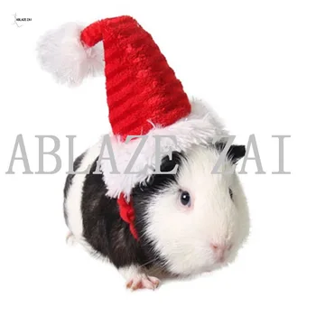

Ji Zai Small Pet Supplies Wholesale Hogs Mat Dutch GGBOND Christmas Red Hat Flannel Strap Cap