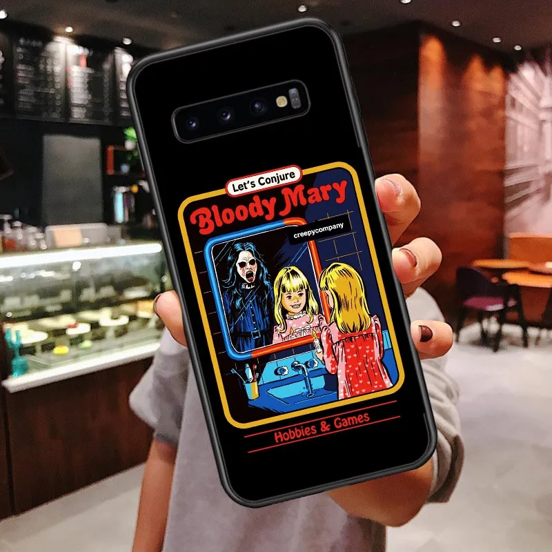 Чехол для телефона samsung Galaxy S10 Lite S10 Plus S7 S8 S9 Plus Note9 Забавный винтажный мягкий чехол на Хэллоуин с Сатаной - Цвет: TPU