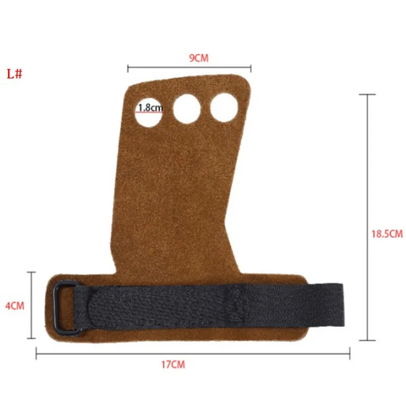 Description Picture 2 of item1 Pair Palm Protectors Hand Grip Cowhide Crossfit Gymnastics Guard  Gloves Pull Up Bar Weight Lifting Glove Gym Gloves Workout