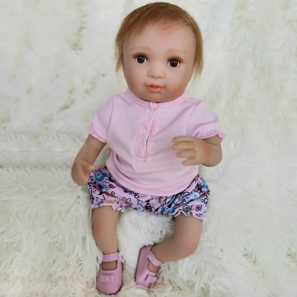 Bebes reborn Мягкая силиконовая Детская кукла 40 см, реалистичные куклы для новорожденных, игрушки для детей, подарок playmate