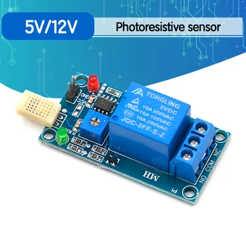 

HR202 DC 5V 1 Channal 1CH Humidity Sensor Switch Relay Module Control Board Humidity Sensor Module for Arduino