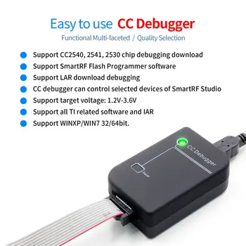 

CC Debugger ZIGBEE emulator support online upgrade original shell original quality 2540 2541 2530 protocol analysis