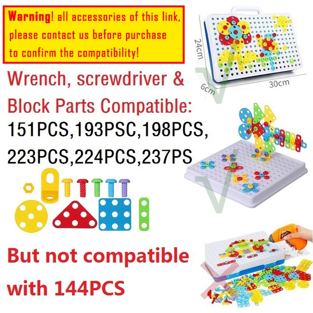 DIY Creative Puzzle Toys For Children Boys Drill Screw Disassembly Accessories Game Toy Kids Mosaic Puzzle Toys Educational Toys 2