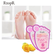 2 мешка, маска для ног манго, отшелушивающий отбеливающий увлажняющий, отшелушивающий, обновляющий педикюр, удаляющий омертвевшую кожу, пятки, носки для пилинга, уход за ногами