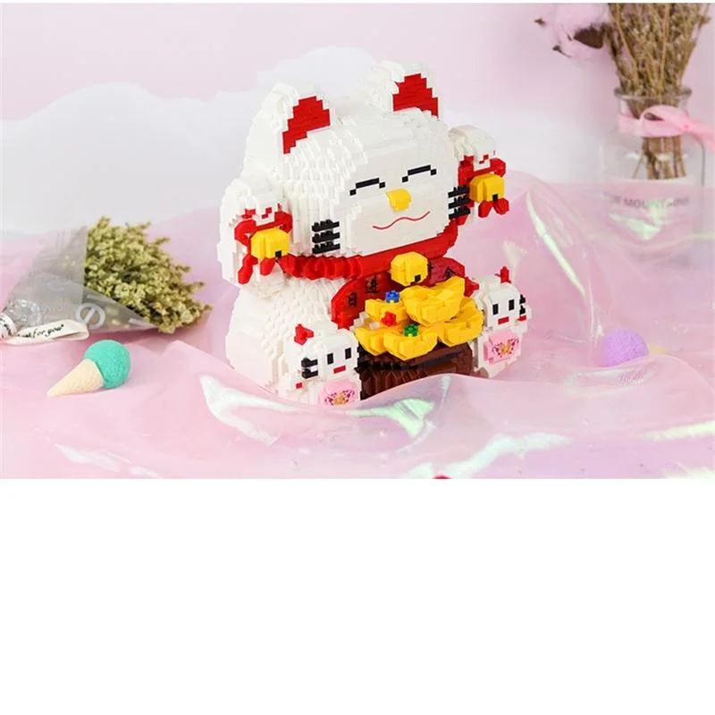 4206 шт. HC мини конструкторов в китайском стиле Стиль кошка Строительные кирпичи