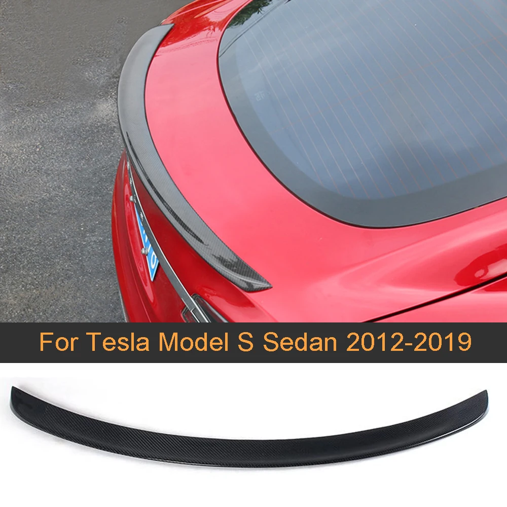 Us 6181 16 Offrear Trunk Wing Spoiler For Tesla Model S Sedan 60 70 75 85 90 D P85d P90d P100d 2012 2019 Matt Gloss Carbon Fiber Boot Spoiler In
