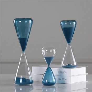 

2019 New Hourglass Creative Blue Sand Clock Sandglass 10/30/60 Minutes Hourglass Timer Home Decorative Arts Gifts Toy For Kids