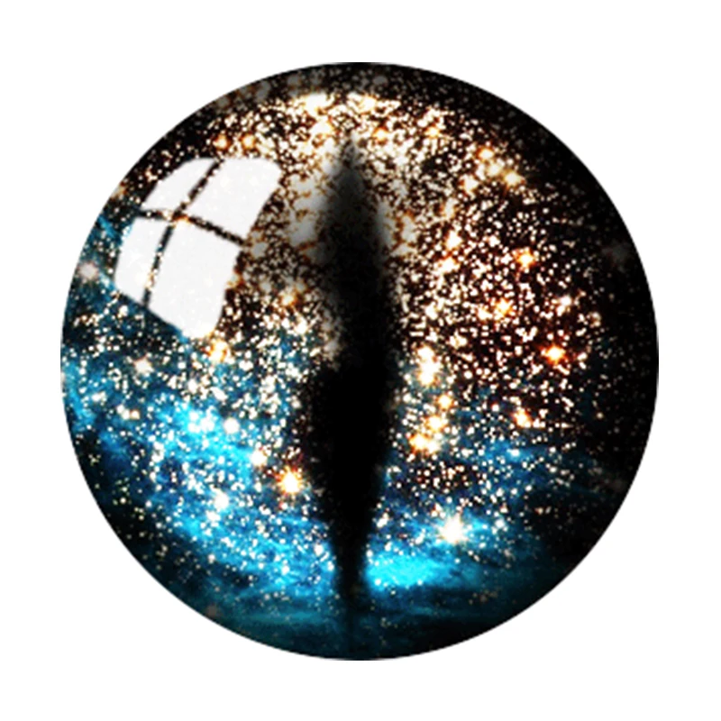 10-30pcs 10mm-30mm Round Handmade Dragon Cat Eyes Photo Glass Cabochons Base Setting Jewelry Charms Accessory No.1009 - Цвет: Style J