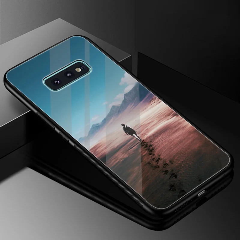 G8 Пляжные Стекло чехол из термопластичного полиуретана для samsung A70 A50 A40 A30 A20 A10 A60 Note 8 9 S10 S7 край S8 S9 плюс крышка корпуса - Цвет: G8