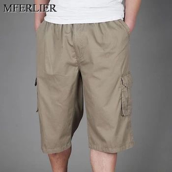 

Summer Plus size shorts men 5XL 6XL waist 126cm cotton men shorts 4 colors