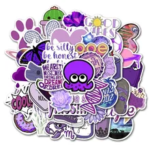 

10/50 PCS Purple pink VSCO Stickers Pack Waterproof Cool Girl Stickers For Skateboard Laptop Suitcase Motorcycle Car Decal Toys