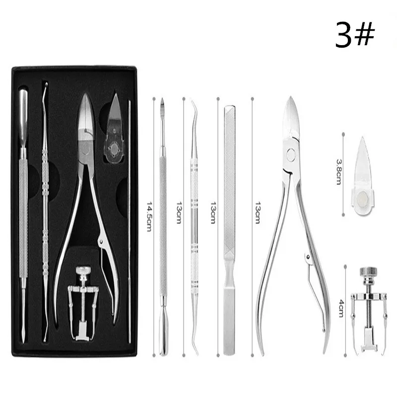 Cuticle Remover Kit Nail Clipper Trimmer for Cuticle Ingrown Nails Pedicure & Manicure Corrector Fixer Foot Care Tool