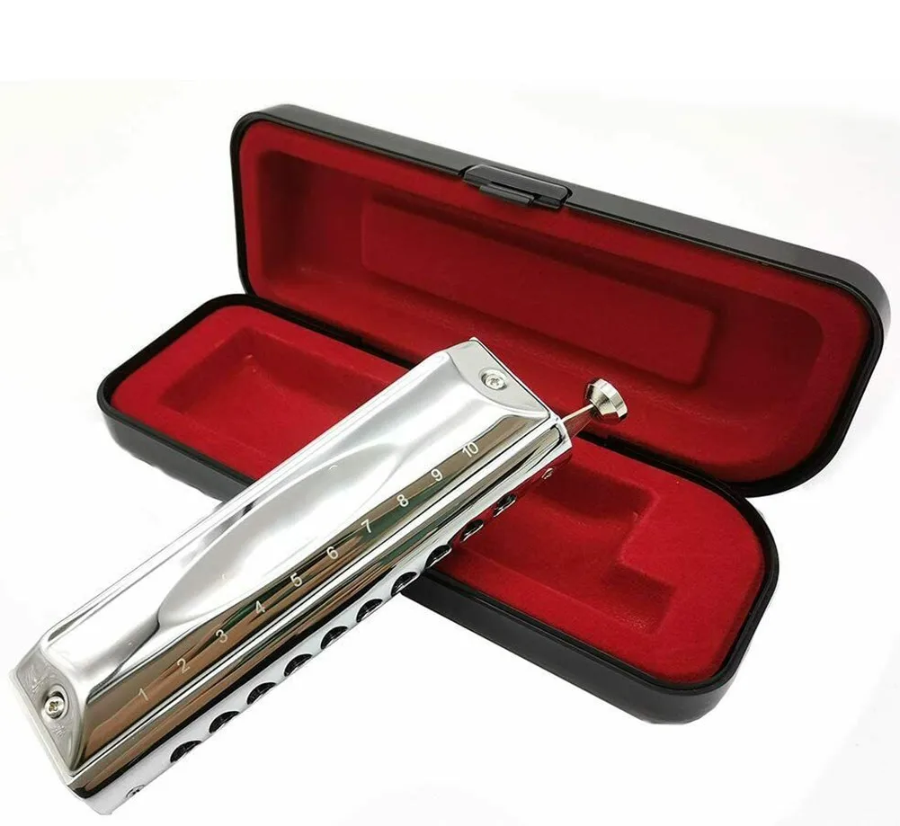 Professional Chromatic Harmonica Key Of C 10 Holes 40tones Mouth Organ