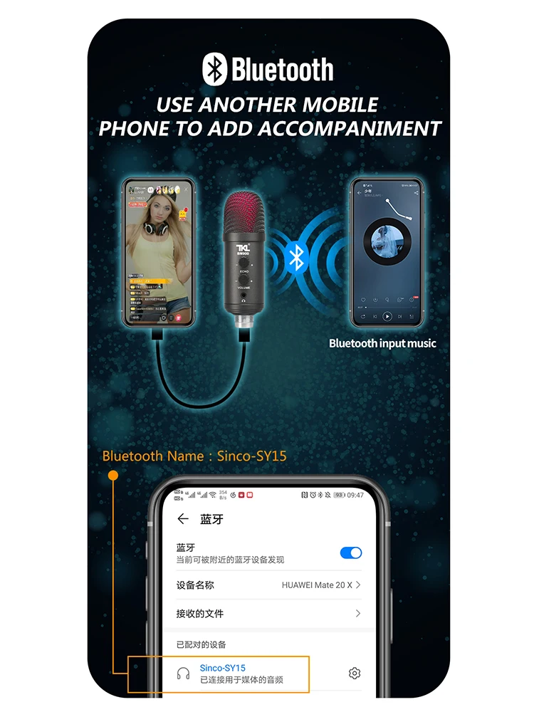 TKL BM900 USB computer microphone Bluetooth