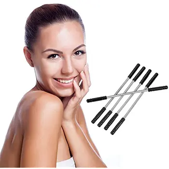 

5 Pieces Facial Hair Remover Epilator Threading Beauty Tool for Women, Stainless Steel Facial Hair Remover Spring Eyebrow Face