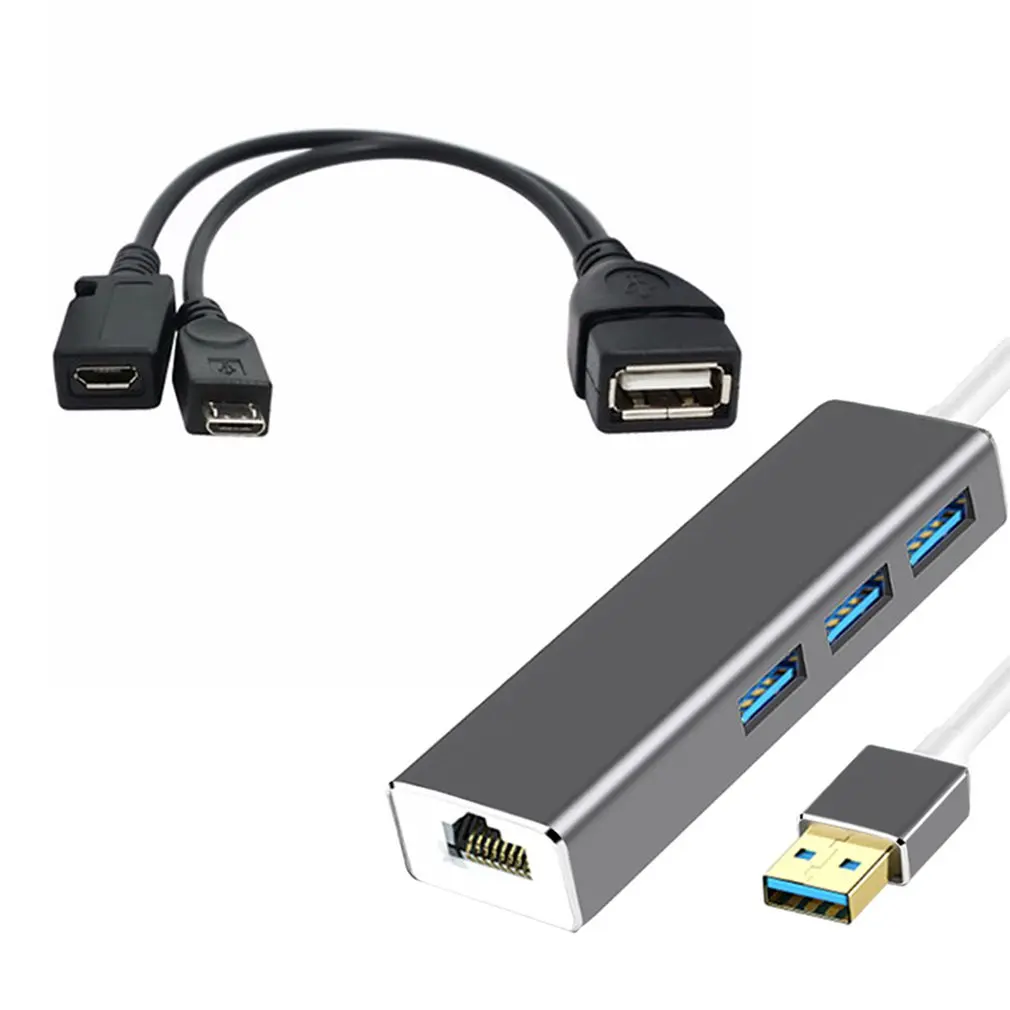 3 usb-хаб LAN Ethernet адаптер + OTG кабель USB для пожаротушения 2ND GEN или пожара ТВ Stick 1080P