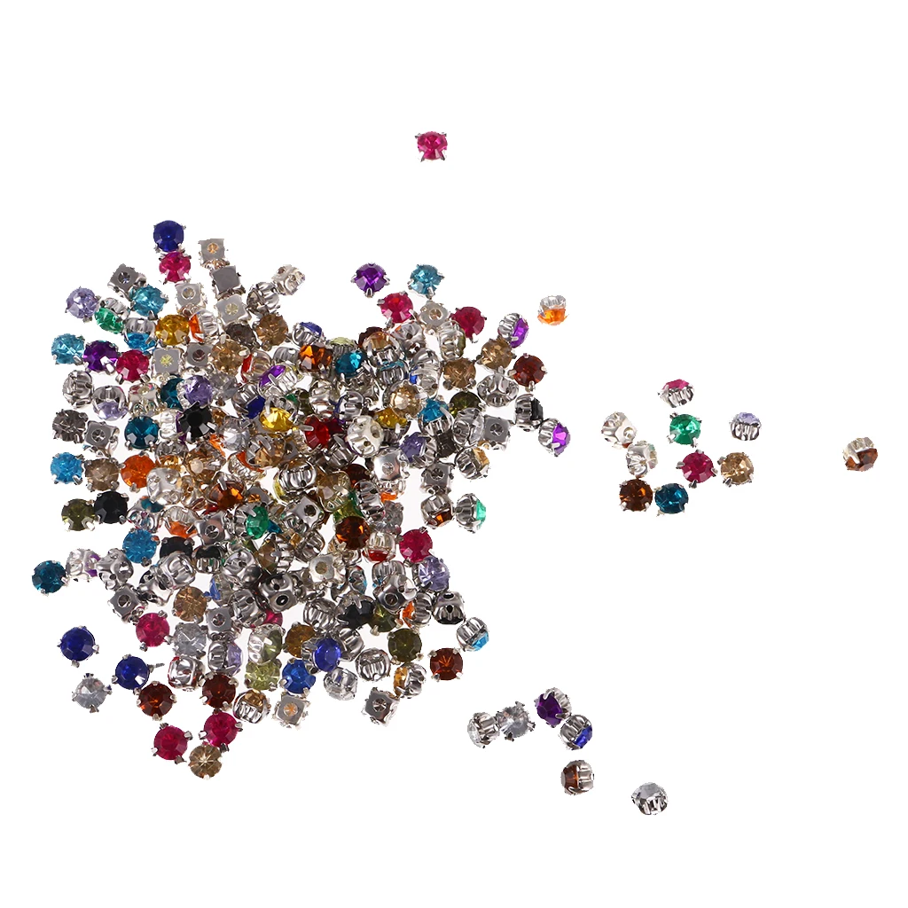 200 штук DIY шитье на диамантсе кристаллы Швейные поделки, разные цвета 6 мм