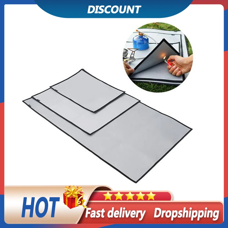Home Insulation Mat Flame Retardant Cotton Paper High Temperature Resistant Material Indoor Fireproof Mat Lawn Patio Fireproof Mat Barbecue Fireproof Cloth