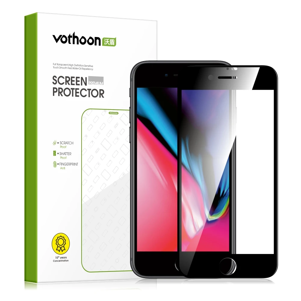 

Vothoon Tempered Glass For iPhone 6s 7 8 Plus Full Curved Screen Protector For iPhone 8 Plus Protector Glass Screen