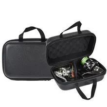 Сумка для рыбалки на открытом воздухе износостойкая жесткая оболочка Защитная портативная Противоударная искусственная кожа анти-падение водонепроницаемый стержень для хранения черный
