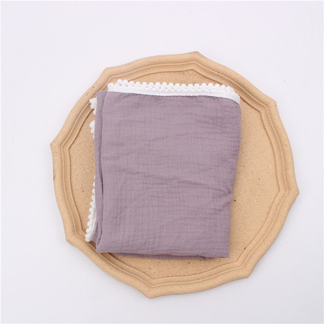 Baby Ball Tassel Blankets Infant Stretch Swaddle Kid Sleeping Warm Wrap Bed Cover