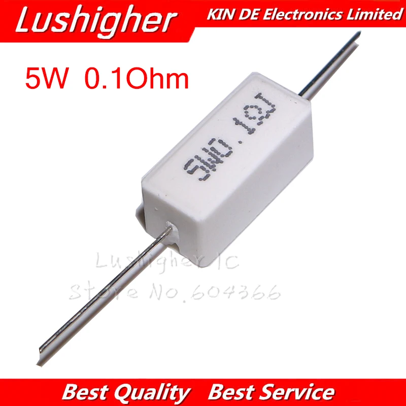 10 шт. 5 Вт цемента сопротивление 0,1~ 10k Ohm 5% 0,22 0,33 0,5 1 10 100 1K 10K Ohm 0.1R 0.22R 0.33R 0.5R 1R 10R 100R Resisitor