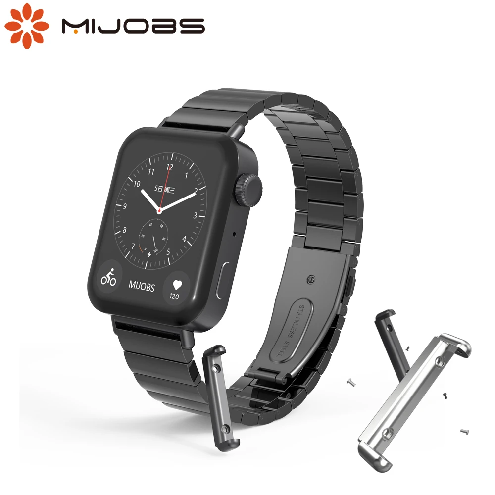 For Xiaomi Mi Watch Global Metal Strap With Connector Leather Smart  Wristband Bracelet Silicone Mi Smart Watch Wrist Strap - Smart Accessories  - AliExpress