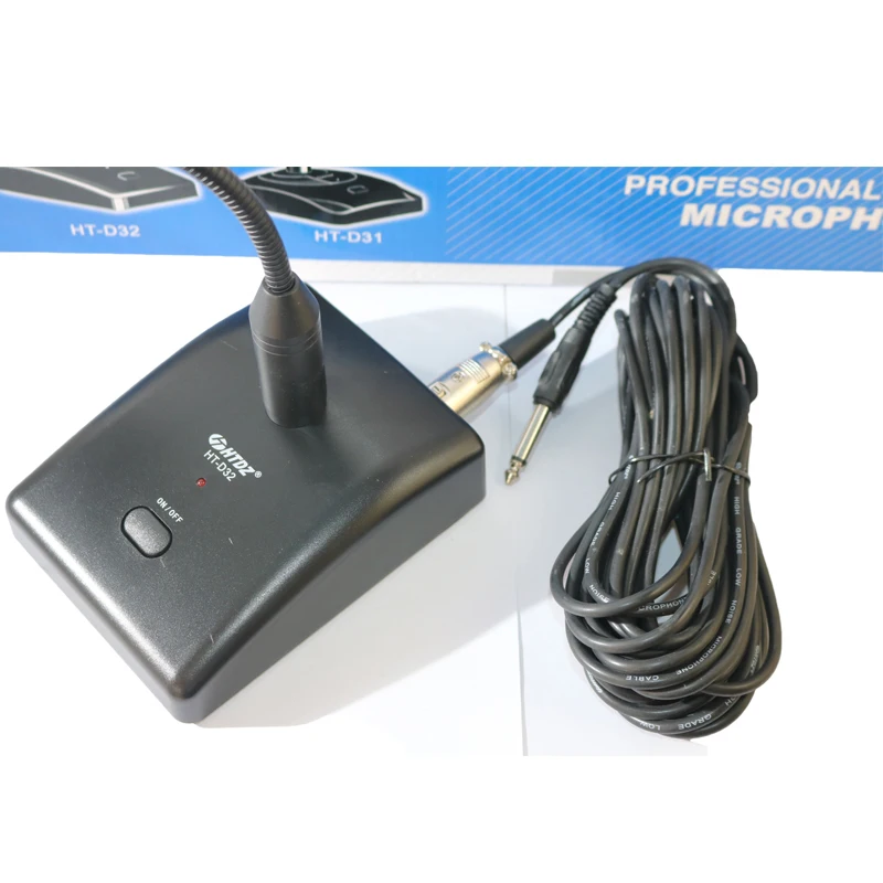 HT-D32 PRO Metting микрофон устанавливаемый на стол микрофон конференц-связи Гибкий микрофон с гибким штативом конденсаторный микрофон с кабелем 10 м