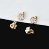 Korean Cute Enamel Flower Clip On Earrings Without Piercing Party No Hole Earcuffs For Women Small Floral Jewelry 6