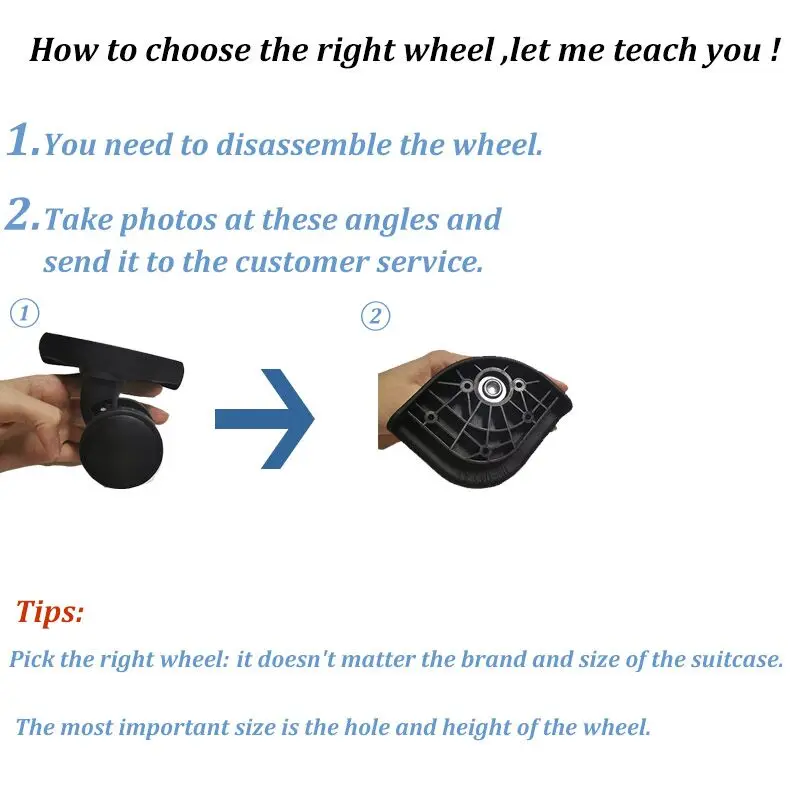 The universal wear-resistant and shock-absorbing wheels accessories of the suitcase replaced the new silent universal wheels