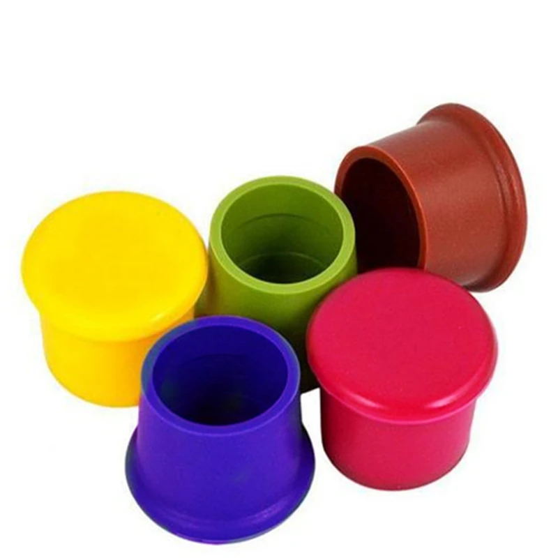 5PCs Multicolor Creativity Silicone Top Hat Fresh-keeping Bottle Cap Wine Cork Wine Pourer Stopper Kitchen Accessories 3.5x3.1cm