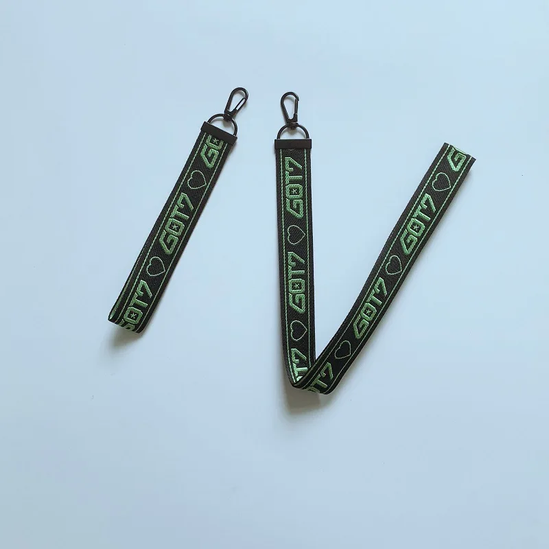 GOT7 2pcs KPOP Blackpink Twice Exo Got7 IZONE SEVENTEEN брелок для ключей нитки для вышивки подвесная веревка для телефона кольцо шнур - Цвет: GOT7 2pcs
