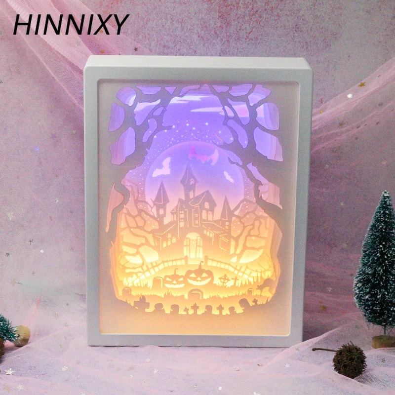 Hinnixy 3D Бумажная скульптура лампа креативная поделка ручной работы бумажная