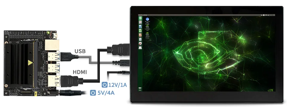 Waveshare 13,3 дюймовый емкостный сенсорный экран 1920x1080 ips дисплей поддерживает Raspberry Pi/Jetson Nano/BB Черный и общий ПК