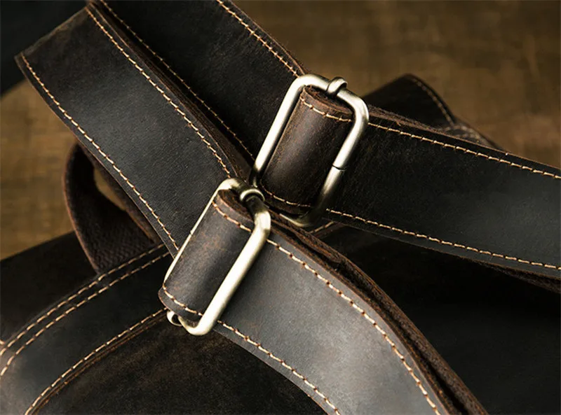 PNDME retro high quality genuine leather men backpack crazy horse leather bookbag simple outdoor casual designer laptop bagpack