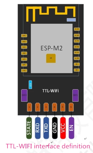 DOITING DT-06 Wireless WiFi Module Serial Port Transparent Transmission ESP8285 TTL-WiFi Compatible With Bluetooth HC-06 ESP-M2
