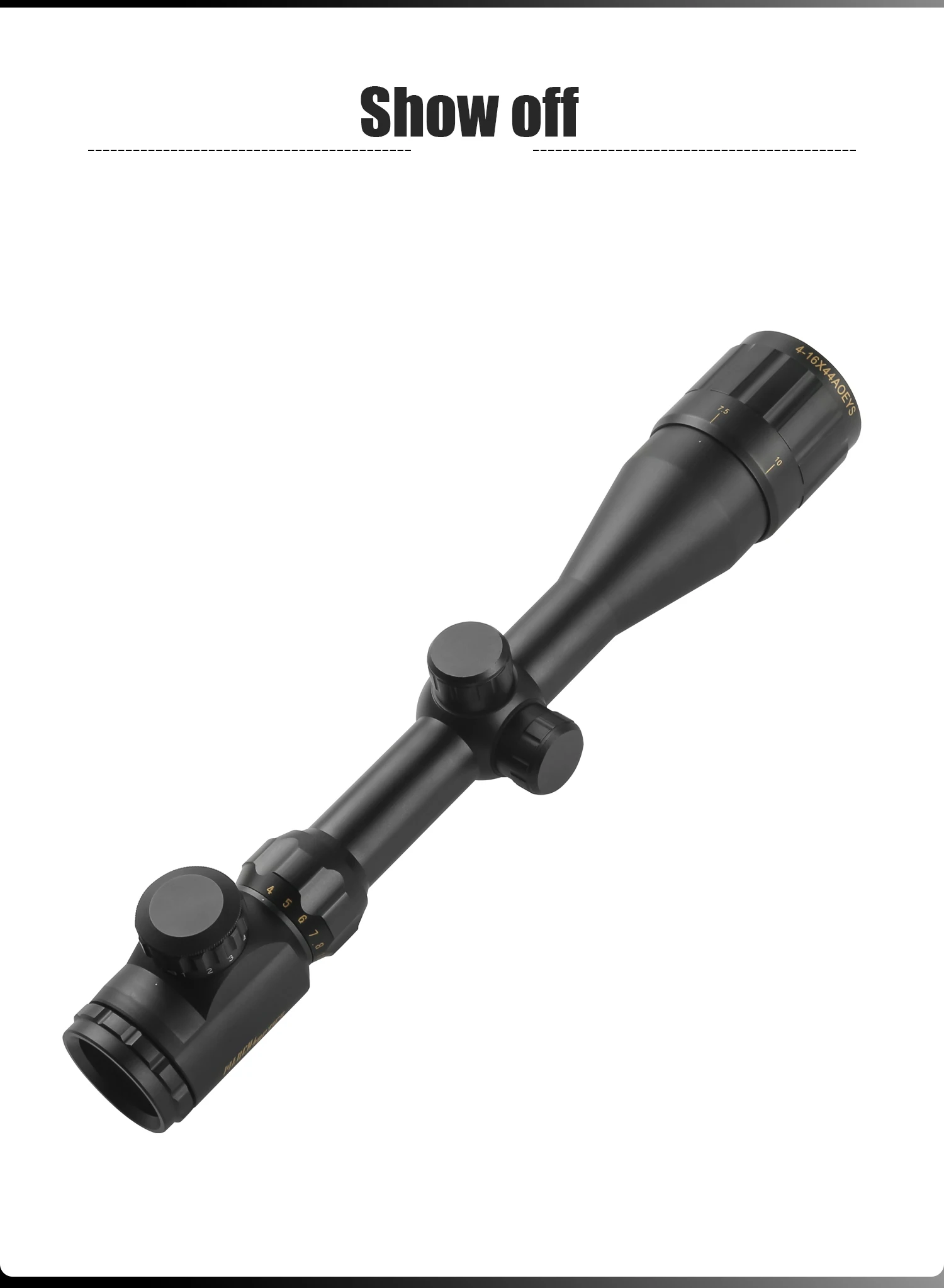 Description Picture 3 of itemMARCH S4-16X44AOE Tactical Riflescopes Spotting Rifle Scope for Hunting Optical Collimator Air Gun Sight Red Green Illumination