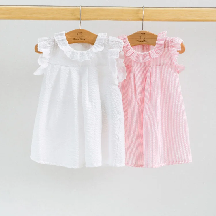 Платье для малышей Коллекция 2020 года Новое летнее хлопковое платье без рукавов