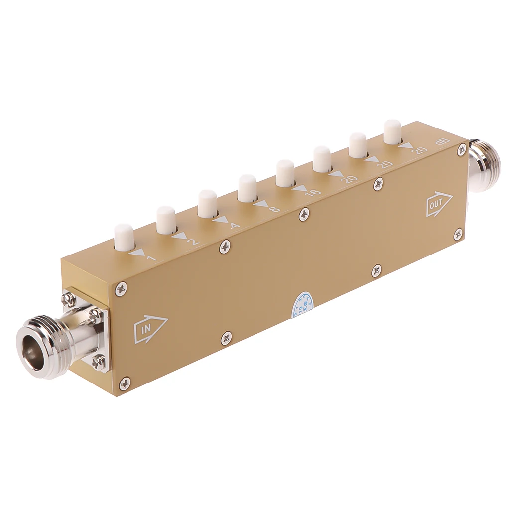 Новый Регулируемый Переменный аттенюатор N 5 Вт 0-90dBi DC-2.5GHZ 50ohm коаксиальный 8-ключ
